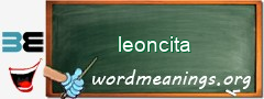 WordMeaning blackboard for leoncita